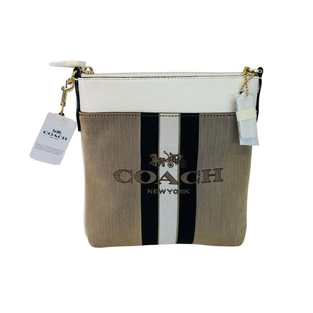 NWT Coach Whiplash Excel Horse &‎ Carriage Jacquard Kitt Crossbody Zipper W/tag - Picture 2 of 12